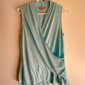 Aqua blue banana republic sleeveless shirt
